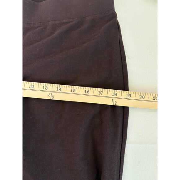 Eileen Fisher Womens Sz M Pull on Elastic Waist Brown Stretch Pants Casual Comfy - Picture 10 of 11